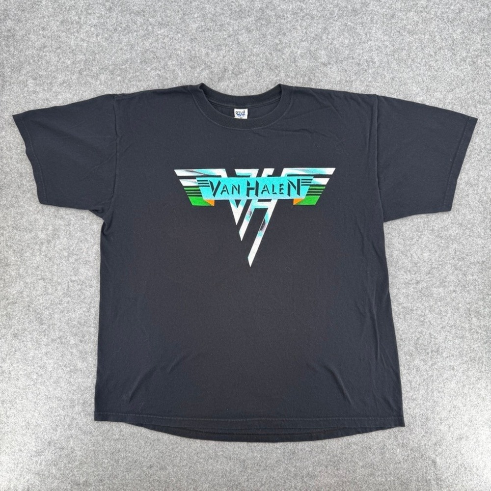 Reunited Tour 2007 Black Van Halen Rock Graphic Anvil T-Shirt Mens XL